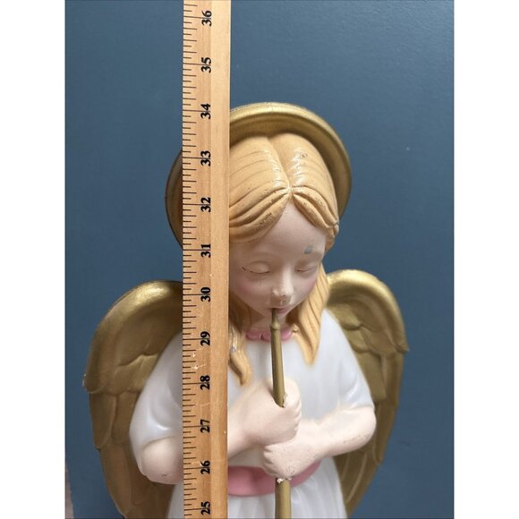 HTF Vtg TPI Lighted Blow Mold 34" Angel with Horn Christmas Nativity Works. - Picture 11 of 11